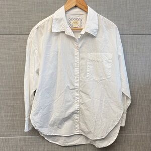 Anthropologie Men's White Casual Button-Down Shirt